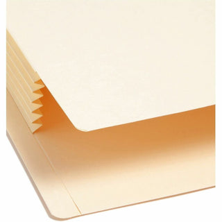 Smead Letter Recycled File Pocket - 8 1/2" x 11" - 5 1/4" Expansion - Manila - Manila - 10% Recycled - 10 / Box