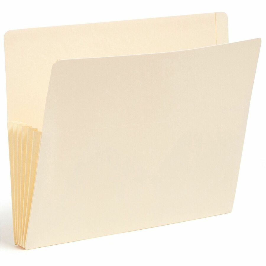 Smead Letter Recycled File Pocket - 8 1/2" x 11" - 5 1/4" Expansion - Manila - Manila - 10% Recycled - 10 / Box