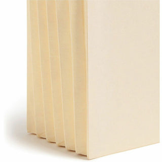 Smead Letter Recycled File Pocket - 8 1/2" x 11" - 5 1/4" Expansion - Manila - Manila - 10% Recycled - 10 / Box
