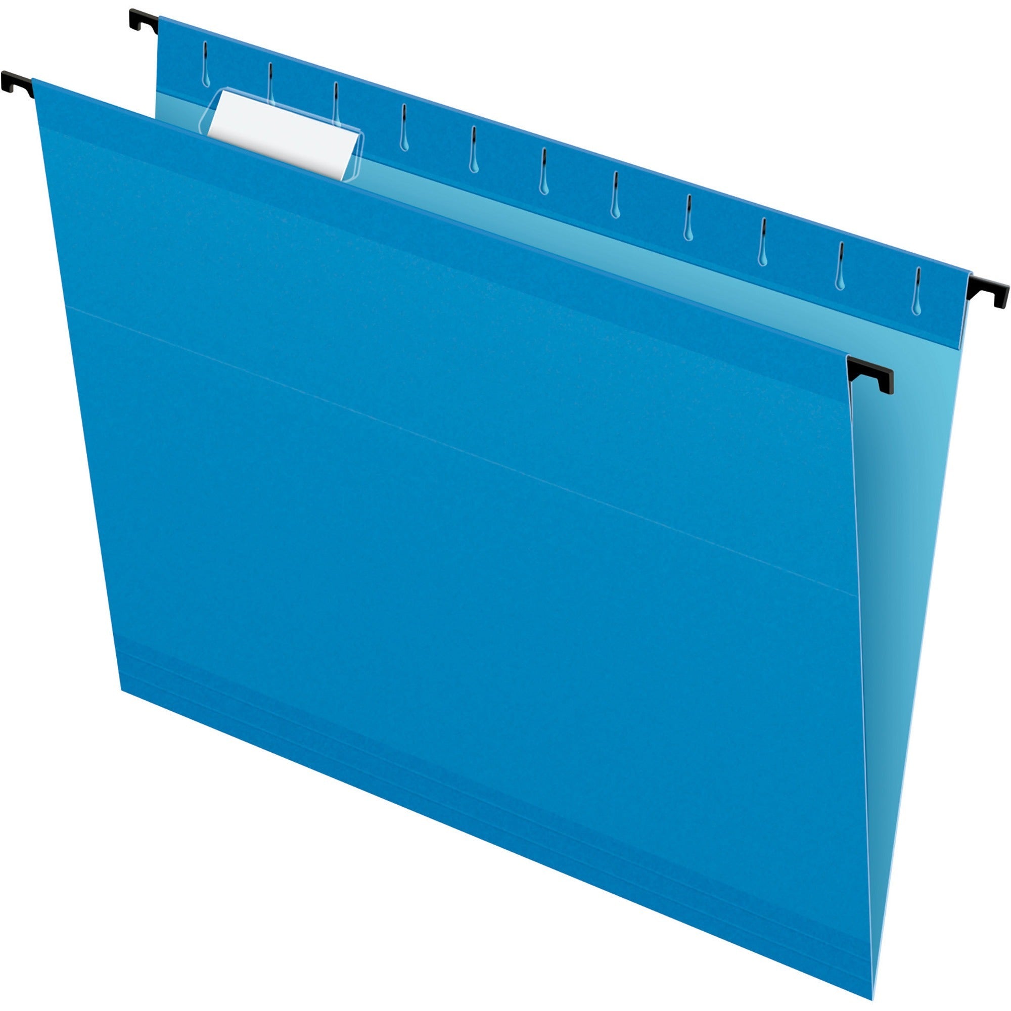 SureHook Hanging Folders, Letter Size, 1/5-Cut Tabs, Blue, 20/Box