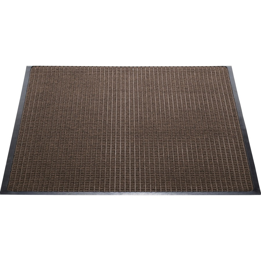 Genuine Joe Waterguard Wiper Scraper Floor Mats - Carpeted Floor, Indoor, Outdoor - 72" Length x 48" Width - Polypropylene - Brown - 1Each