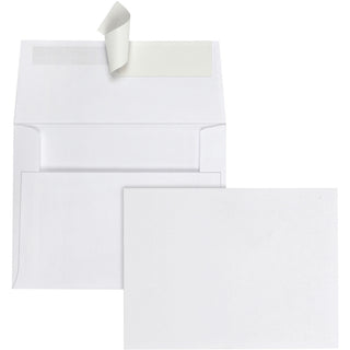 Greeting Card/Invitation Envelope, A-2, Square Flap, Redi-Strip Adhesive Closure, 4.38 x 5.75, White, 100/Box