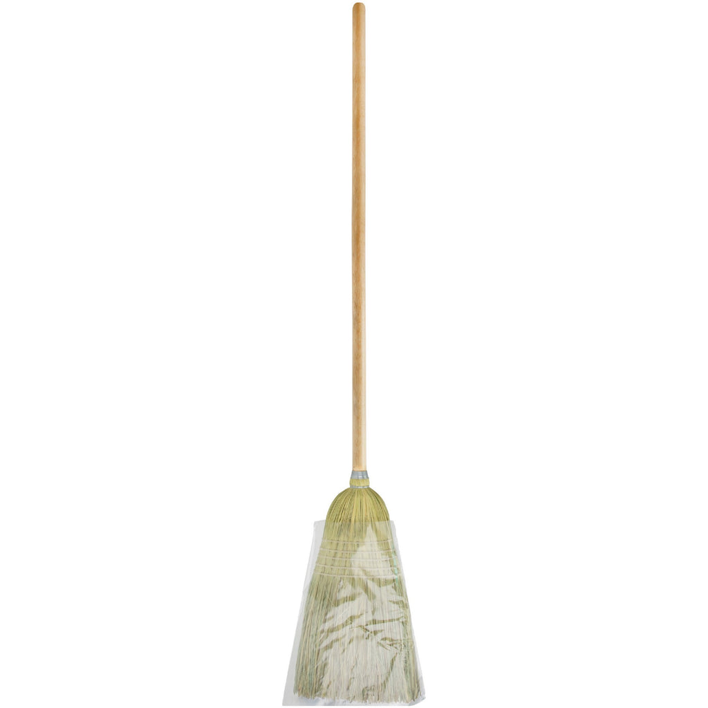Genuine Joe Janitor Lobby Blend Broom - 11" Fiber Bristle - 56" Handle Length - Wood Handle - 1 Each - 2