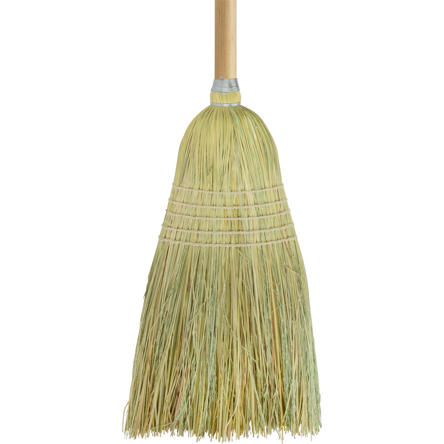 Genuine Joe Janitor Lobby Blend Broom - 11" Fiber Bristle - 56" Handle Length - Wood Handle - 1 Each - 7