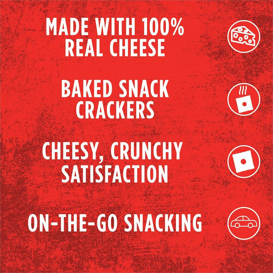 Cheez-It Original Crackers - Original - 1 Serving Pouch - 3 oz - 6 / Box