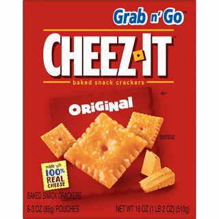 Cheez-It Original Crackers - Original - 1 Serving Pouch - 3 oz - 6 / Box
