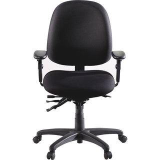 Lorell High-Performance Eronomic Task Chair - Black Seat - Black Back - Metal Frame - 5-star Base - 1 Each