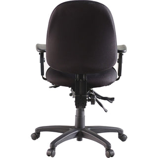 Lorell High-Performance Eronomic Task Chair - Black Seat - Black Back - Metal Frame - 5-star Base - 1 Each