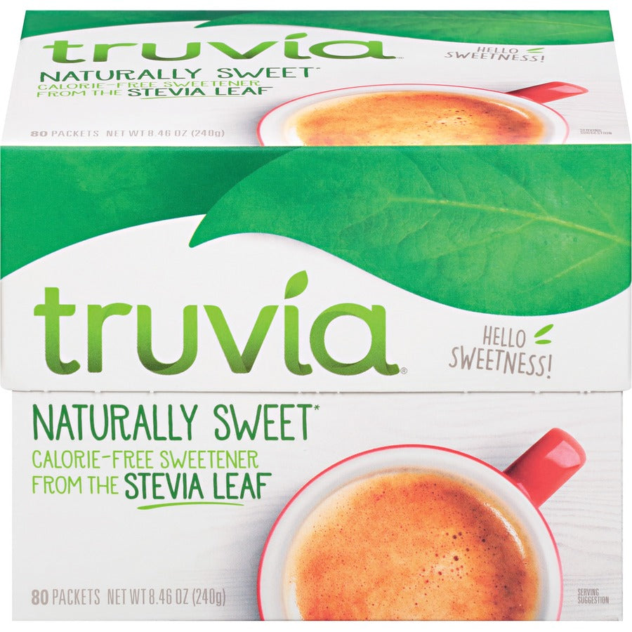 Truvia Cargill All Natural Sweetener Packets - Natural Sweetener - 80/Box