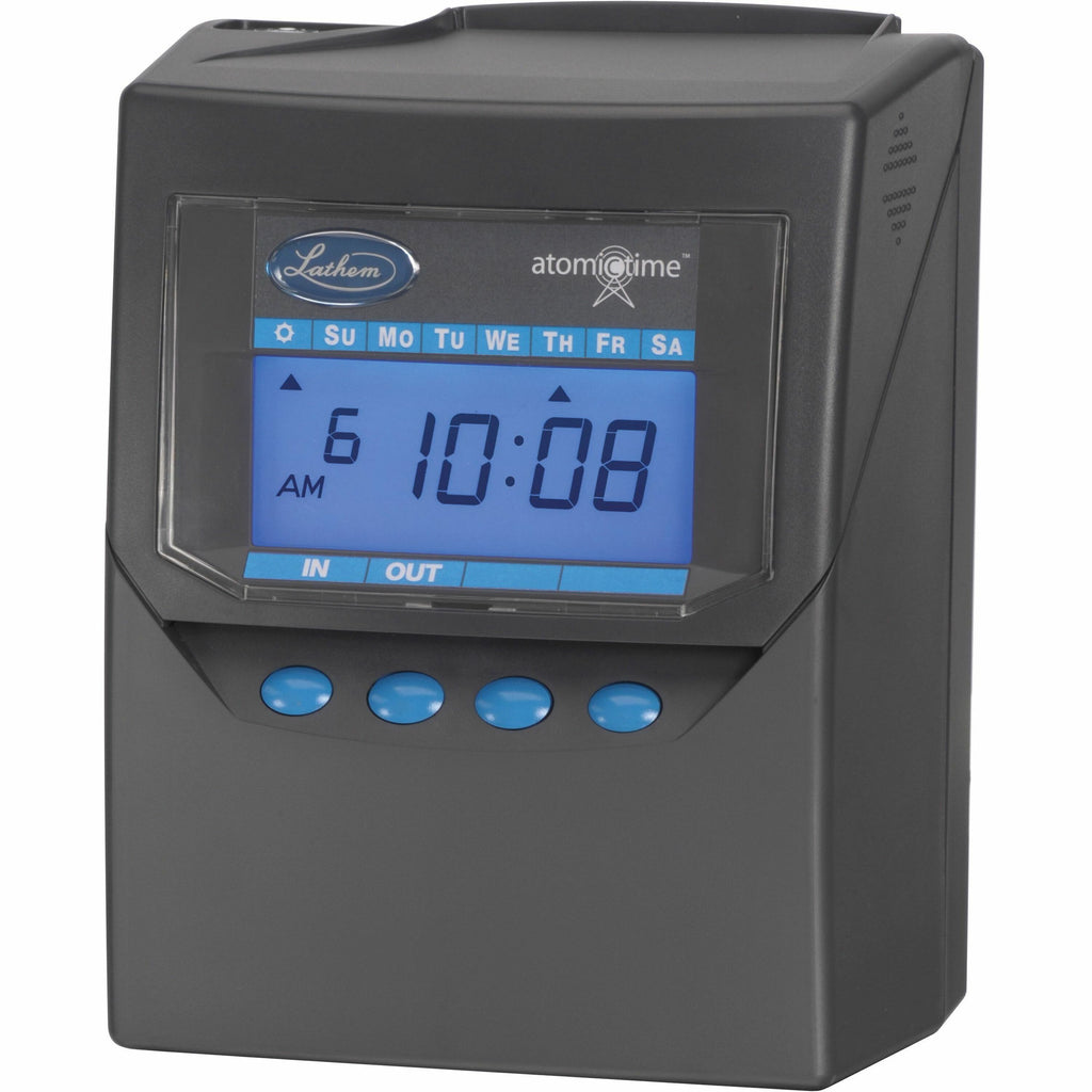 7500E Totalizing Time Recorder, LCD Display, Charcoal