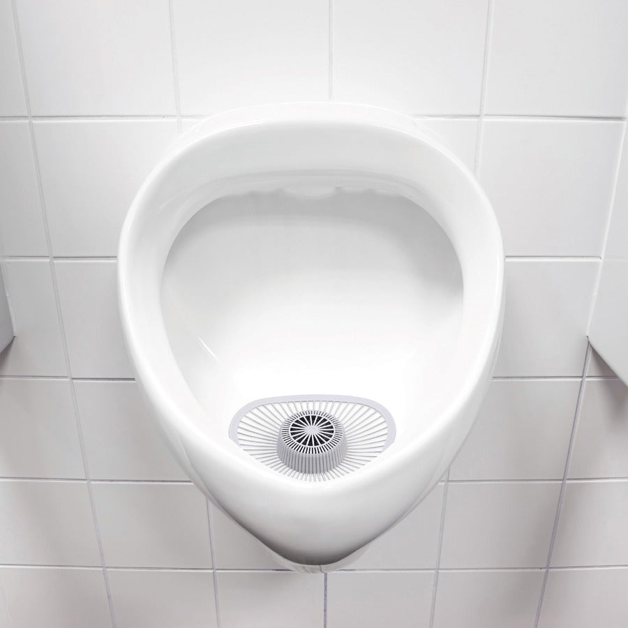 Genuine Joe Non-Para Green Apple Scent Urinal Screen - Lasts upto 30 Days - Non-para Deodorizer, Water Soluble, Acid-free, Odor Neutralizer - 12 / Box - Blue - 