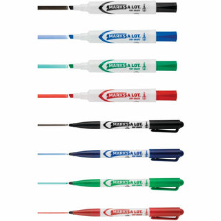 MARKS A LOT Desk/Pen-Style Dry Erase Marker Value Pack, Assorted Broad Bullet/Chisel Tips, Assorted Colors, 24/Pack (29870)