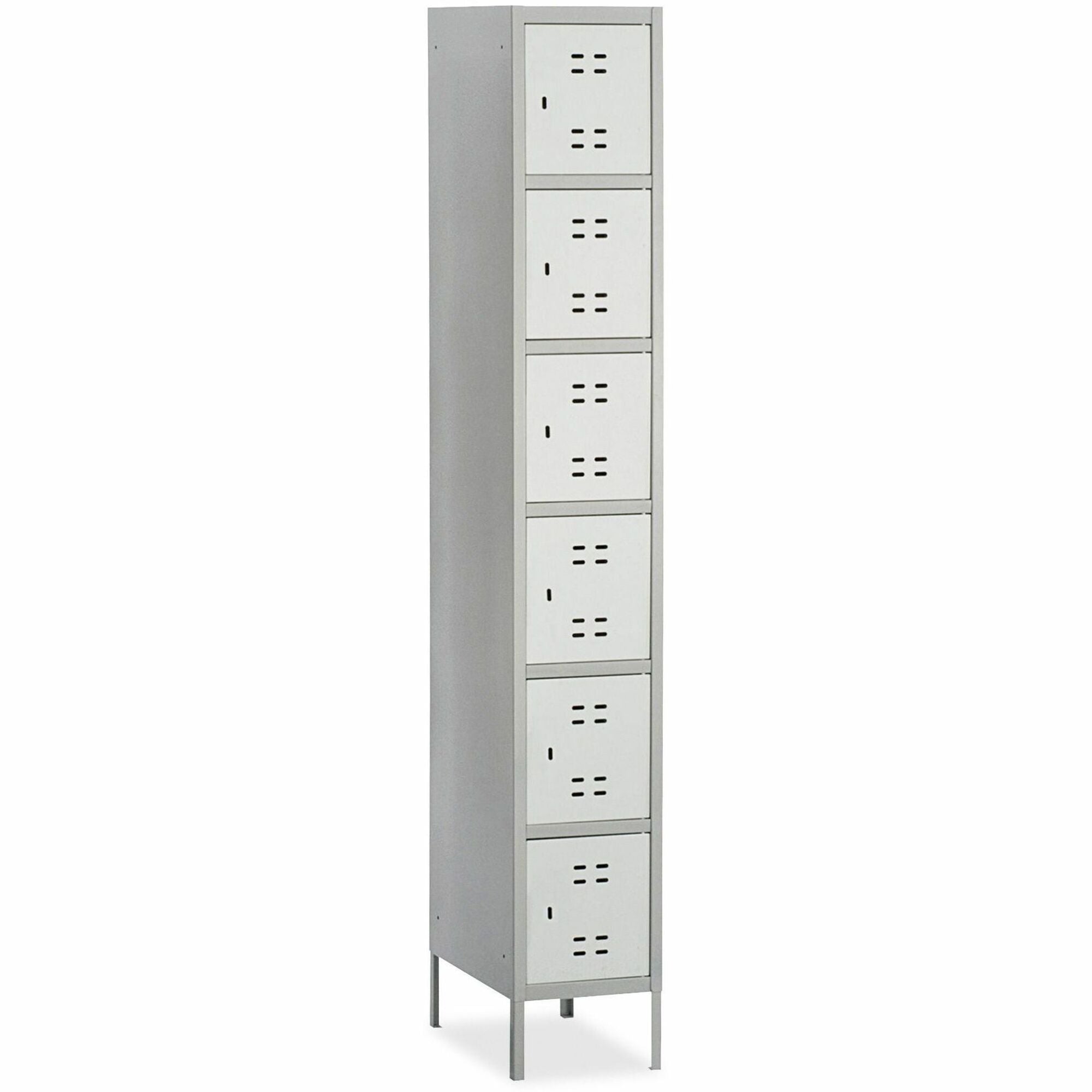 Box Locker, 12w x 18d x 78h, Two-Tone Gray