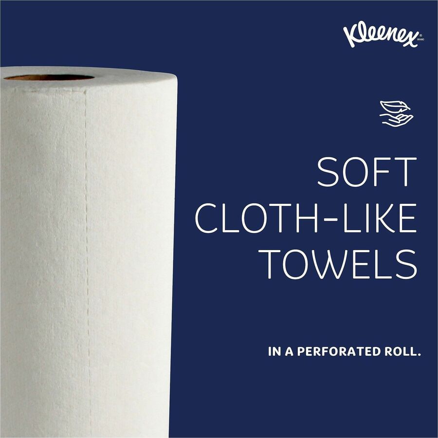 Kleenex Premier Kitchen Paper Towels - 1 Ply - 10.40" x 11" - 70 Sheets/Roll - White - Strong, Tear Resistant, Absorbent, Durable, Perforated - For Kitchen, Home, Business - 24 / Carton