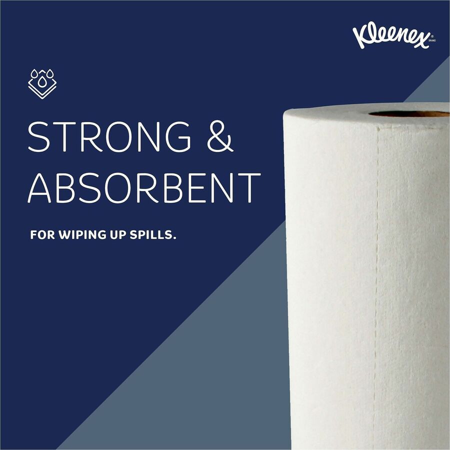 Kleenex Premier Kitchen Paper Towels - 1 Ply - 10.40" x 11" - 70 Sheets/Roll - White - Strong, Tear Resistant, Absorbent, Durable, Perforated - For Kitchen, Home, Business - 24 / Carton