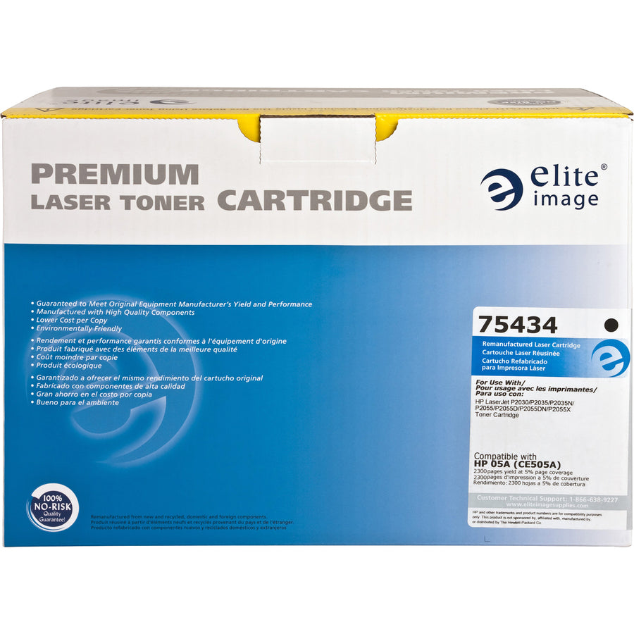 Elite Image Remanufactured Laser Toner Cartridge - Alternative for HP 05A (CE505A) - Black - 1 Each - 2300 Pages - 