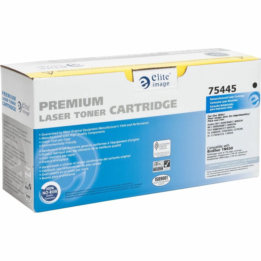 Elite Image Remanufactured High Yield Laser Toner Cartridge - Alternative for Brother TN650 - Black - 1 Each - 8000 Pages - 