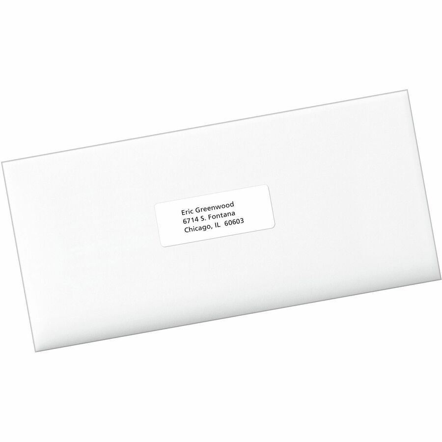 Avery EcoFriendly Address Labels - Permanent Adhesive - Rectangle - Laser, Inkjet - White - Paper - 30 / Sheet - 50 Total Sheets - 1500 Total Label(s) - 5 / Carton