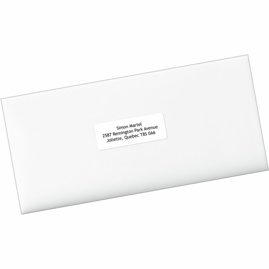 Avery EcoFriendly Address Labels - Permanent Adhesive - Rectangle - Laser, Inkjet - White - Paper - 30 / Sheet - 50 Total Sheets - 1500 Total Label(s) - 5 / Carton