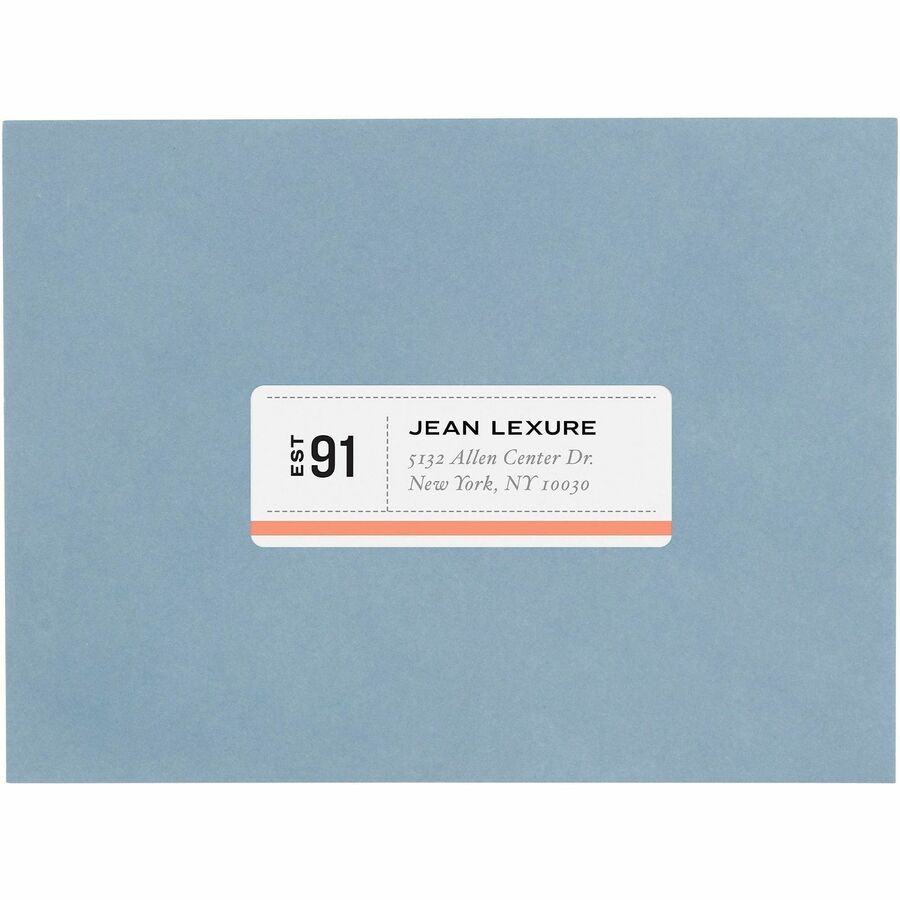 Avery EcoFriendly Address Labels - Permanent Adhesive - Rectangle - Laser, Inkjet - White - Paper - 30 / Sheet - 50 Total Sheets - 1500 Total Label(s) - 5 / Carton