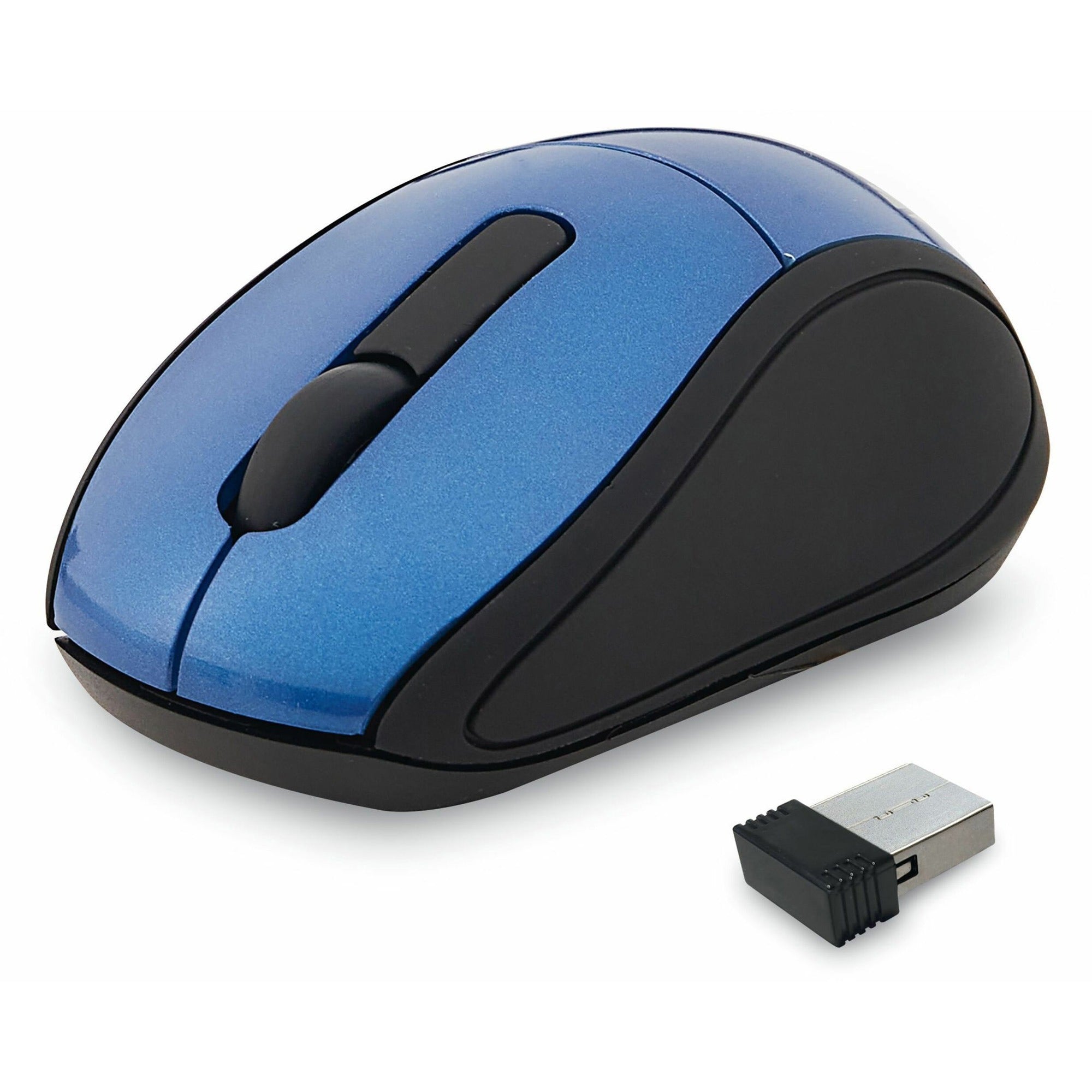 Verbatim Wireless Mini Travel Optical Mouse - Blue - Radio Frequency - USB - 1600 dpi - Scroll Wheel - 