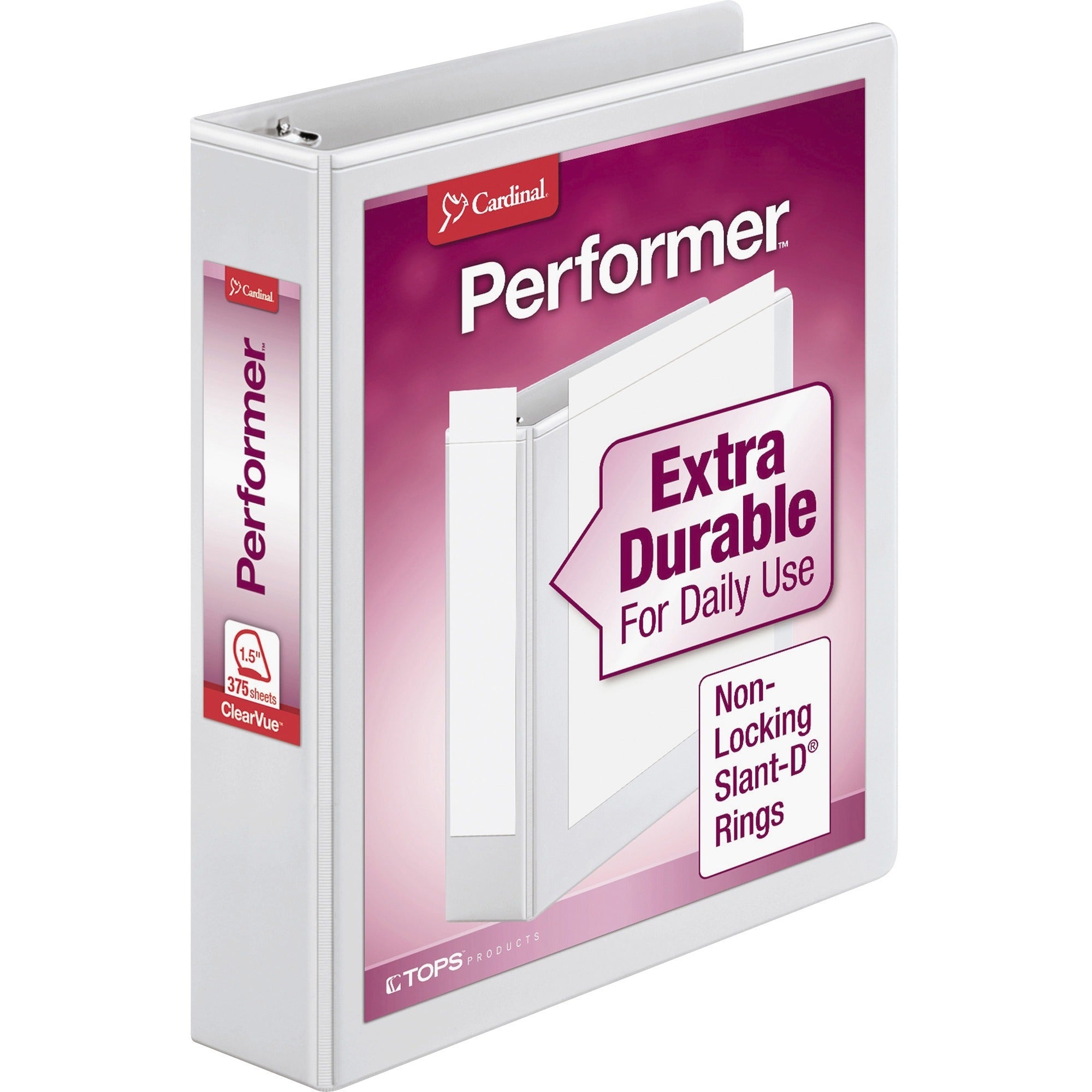 Cardinal XtraValue ClearVue Slant-D Ring Binder, Sold as 1 Each - 1