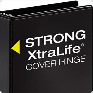 Performer ClearVue Slant-D Ring Binder, 3 Rings, 2" Capacity, 11 x 8.5, Black