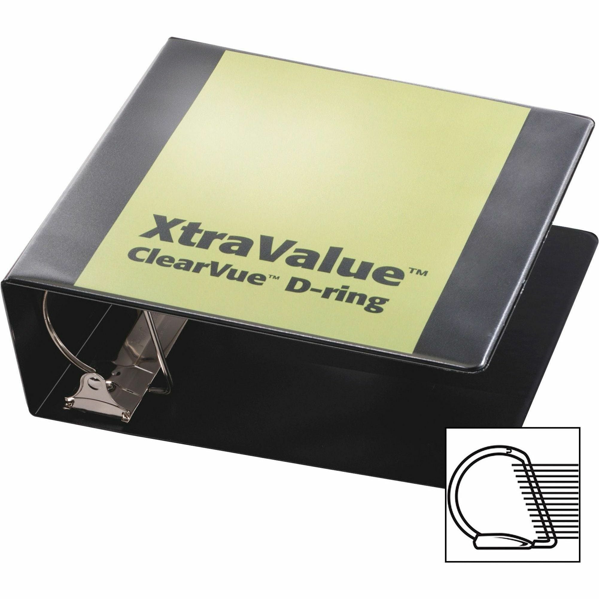 Cardinal XtraValue ClearVue Slant-D Ring Binder, Sold as 1 Each - 2