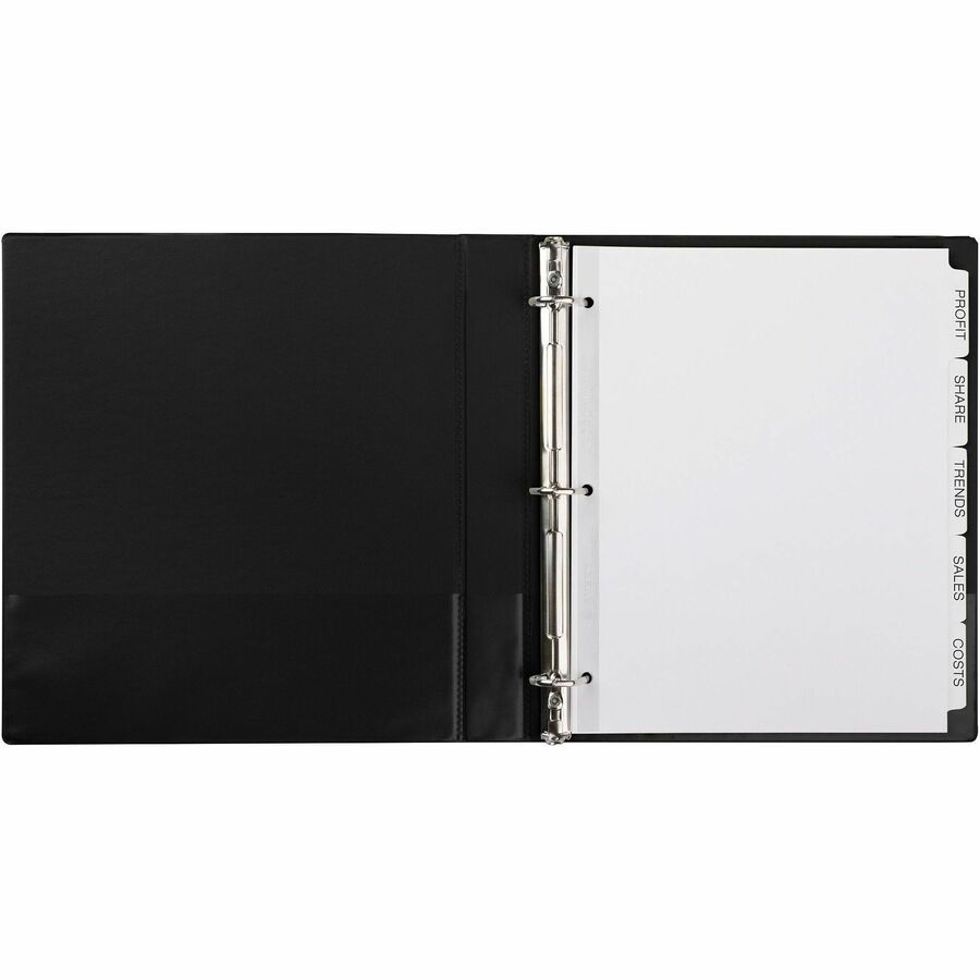 Print and Apply Index Maker Clear Label Dividers, 5-Tab, White Tabs, 11 x 8.5, White, 50 Sets