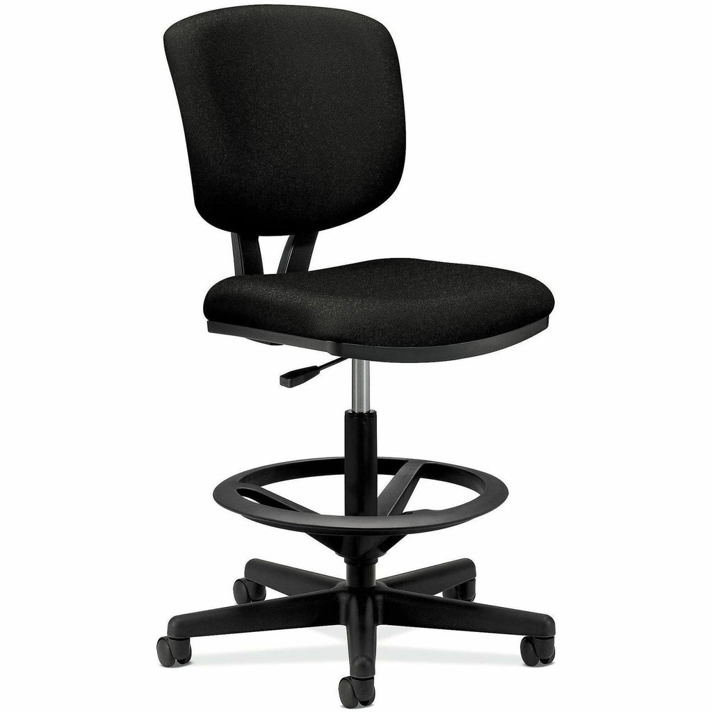 Volt Series Adjustable Task Stool, Supports Up to 275 lb, 22.88" to 32.38" Seat Height, Black