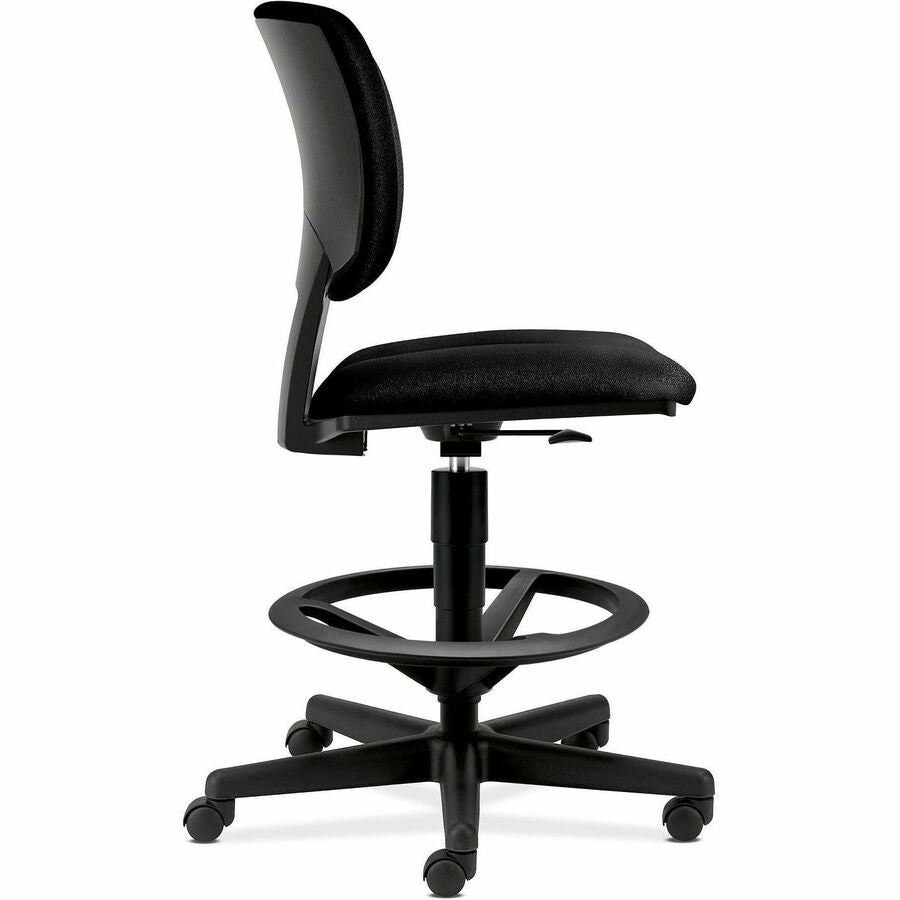Volt Series Adjustable Task Stool, Supports Up to 275 lb, 22.88" to 32.38" Seat Height, Black