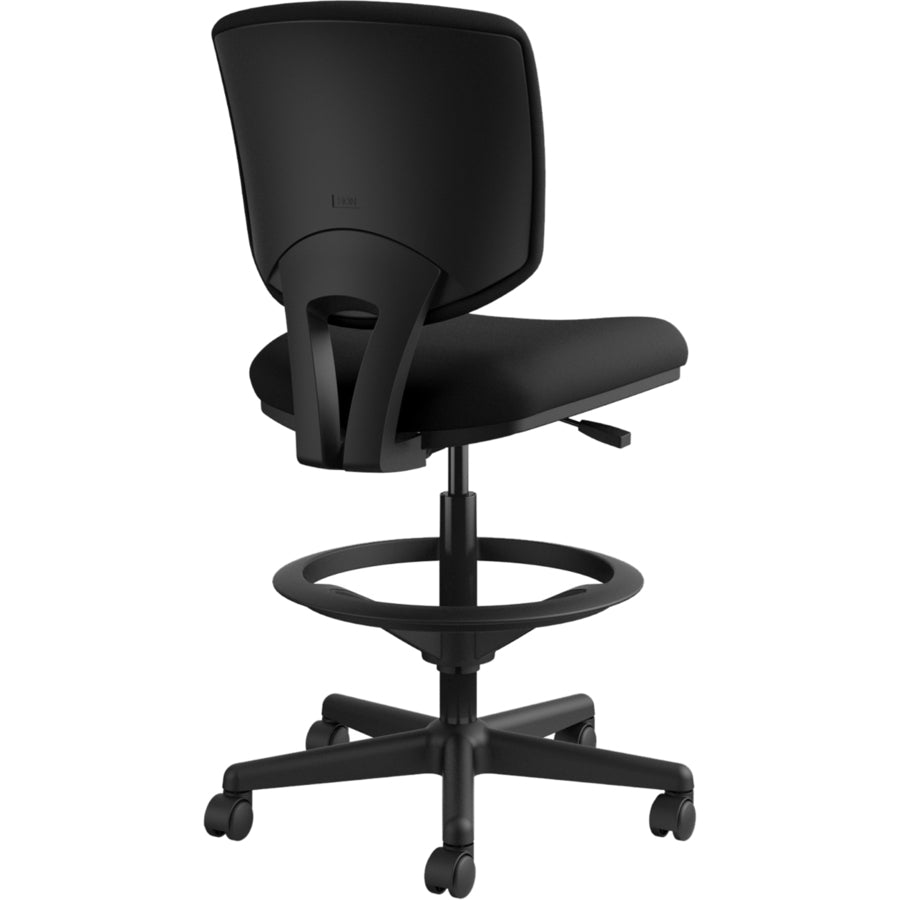 Volt Series Adjustable Task Stool, Supports Up to 275 lb, 22.88" to 32.38" Seat Height, Black