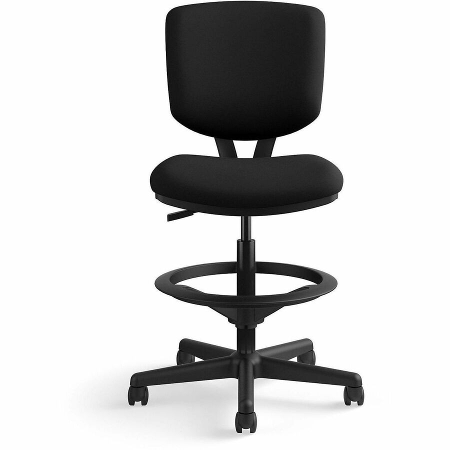 Volt Series Adjustable Task Stool, Supports Up to 275 lb, 22.88" to 32.38" Seat Height, Black