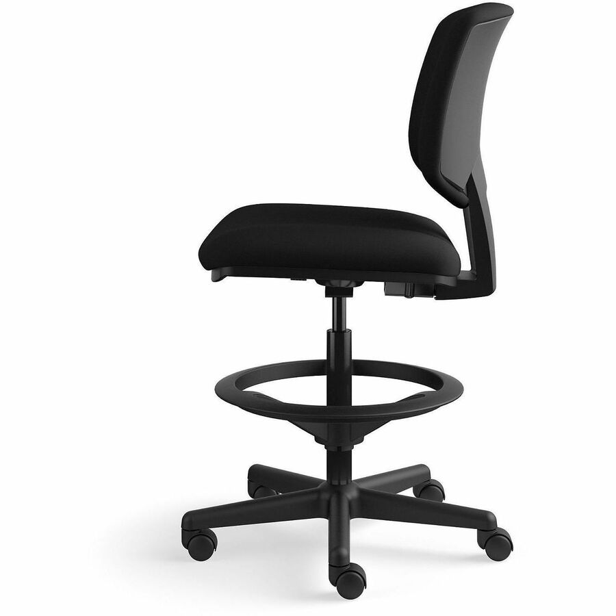 Volt Series Adjustable Task Stool, Supports Up to 275 lb, 22.88" to 32.38" Seat Height, Black