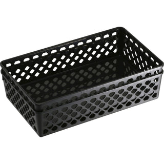 Officemate Achieva Large Supply Basket, 2/PK - 3.4" Height x 10.6" Width x 6.1" Depth - Compact, Stackable, Storage Space - White - Plastic - 2 / Pack