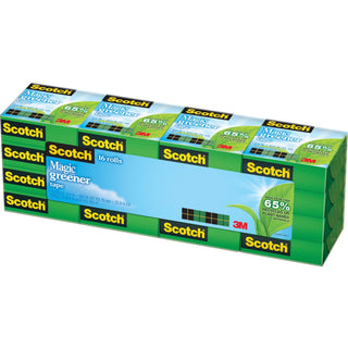 Magic Greener Tape, 1" Core, 0.75" x 75 ft, Clear, 16/Pack