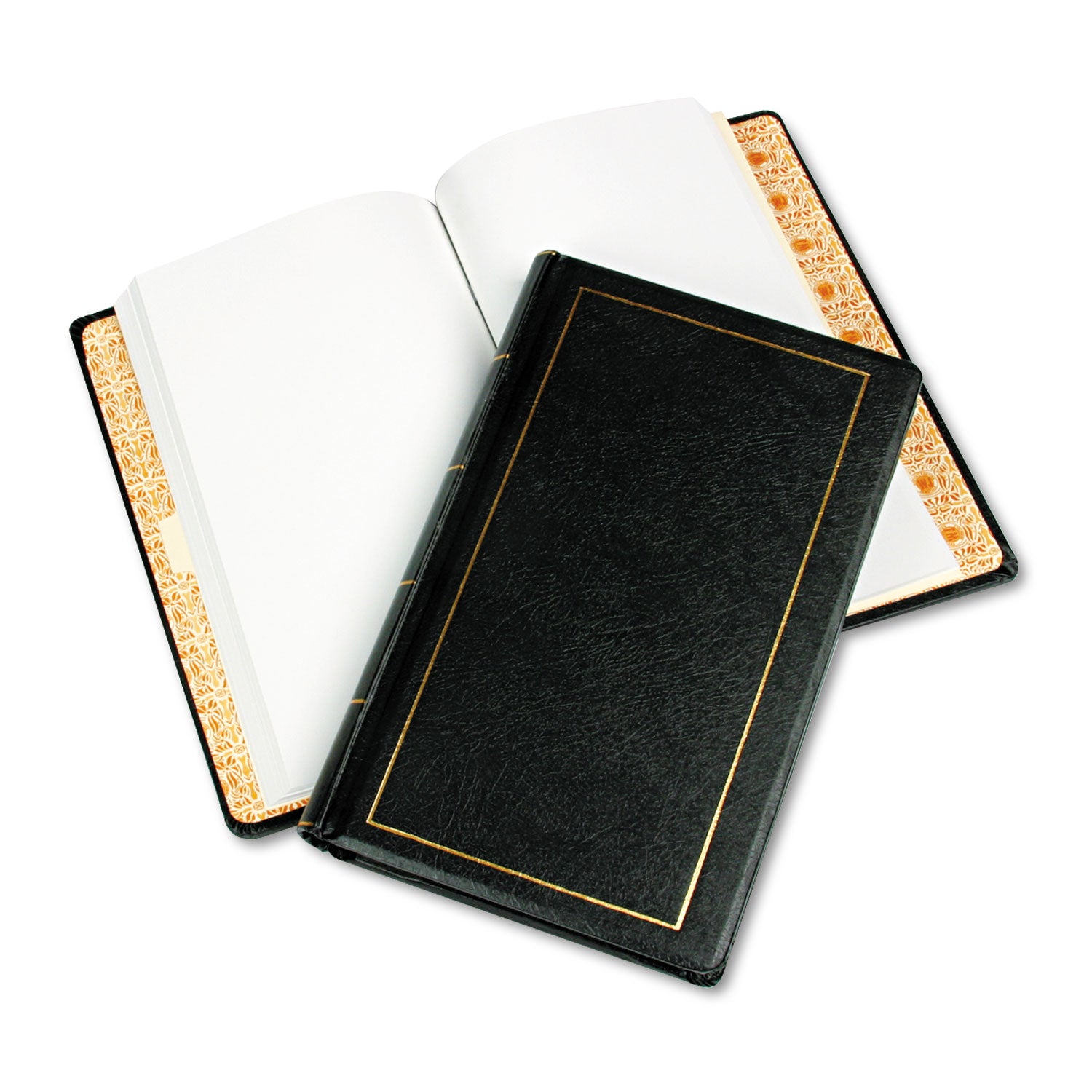 Looseleaf Corporation Minute Book, 1-Subject, Unruled, Black/Gold Cover, (250) 14 x 8.5 Sheets - 