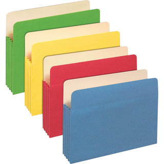 pendaflex-letter-recycled-expanding-file-8-1-2-x-11-875-sheet-capacity-3-1-2-expansion-top-tab-location-tyvek-paper-card-stock-assorted-30%-recycled-25-box_pfx1524easst - 1