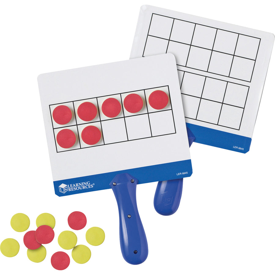 learning-resources-magnetic-10-frame-answer-boards-theme-subject-learning-skill-learning-mathematics-counting-operation-4-7-year-red-yellow_lrnler6645 - 3