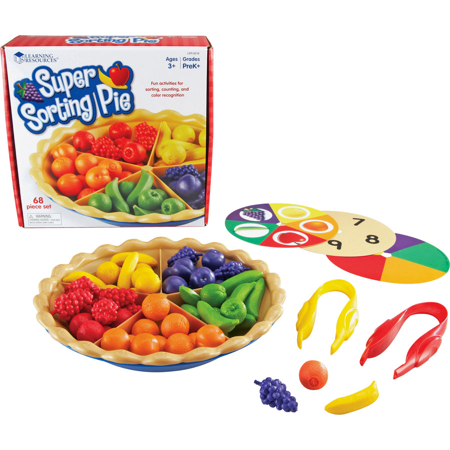 Learning Resources Super Sorting Pie - Skill Learning: Sorting, Motor Skills - 3-6 Year - 