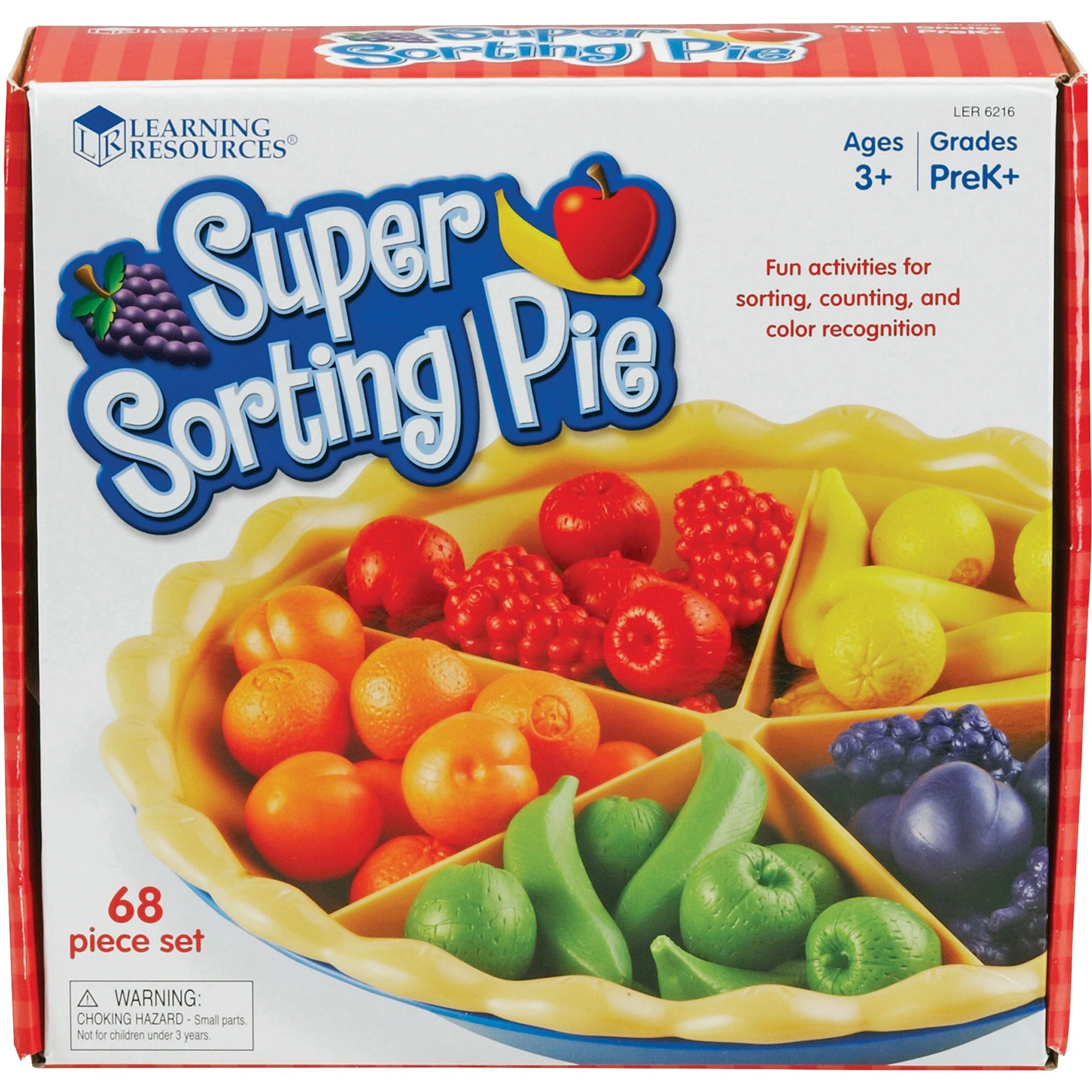 Learning Resources Super Sorting Pie - Skill Learning: Sorting, Motor Skills - 3-6 Year - 