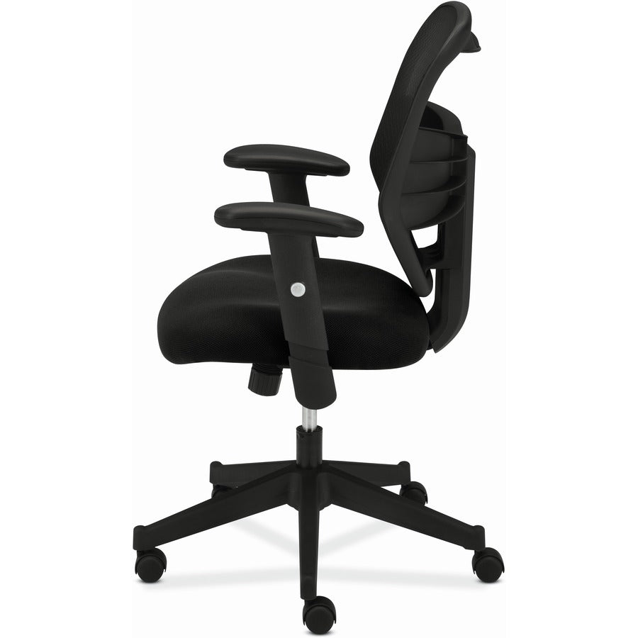 VL531 Mesh High-Back Task Chair with Adjustable Arms, Supports Up to 250 lb, 18" to 22" Seat Height, Black