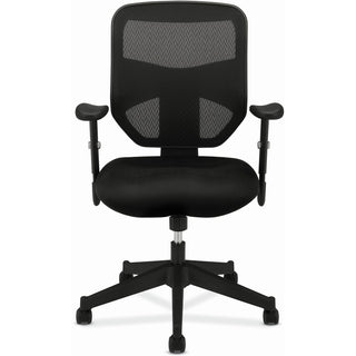 VL531 Mesh High-Back Task Chair with Adjustable Arms, Supports Up to 250 lb, 18" to 22" Seat Height, Black