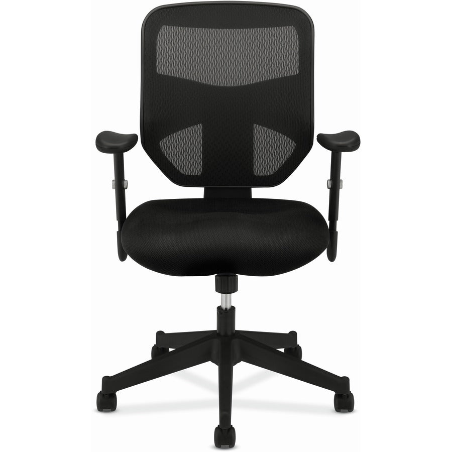 VL531 Mesh High-Back Task Chair with Adjustable Arms, Supports Up to 250 lb, 18" to 22" Seat Height, Black