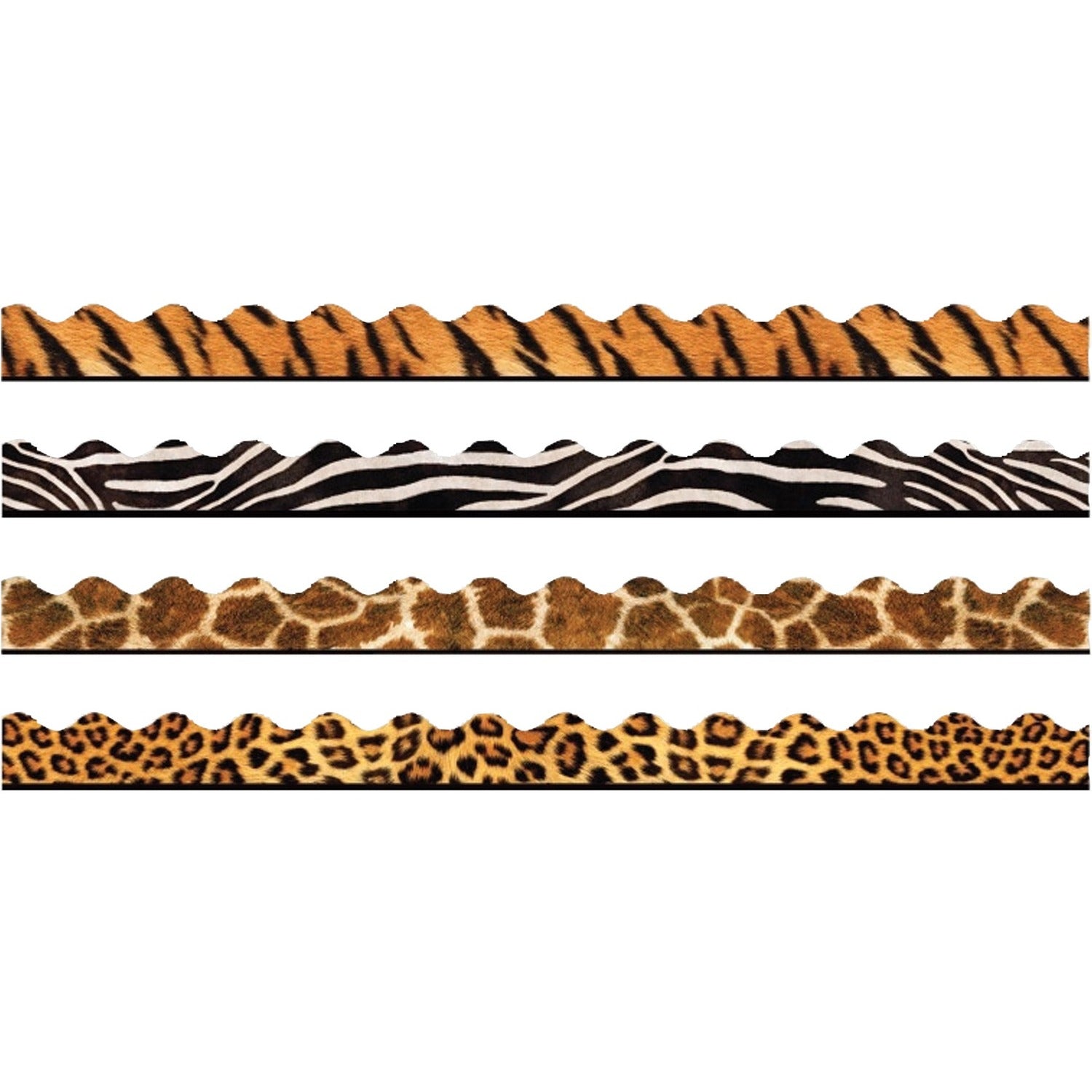 Terrific Trimmers Print Board Trim, 2.25" x 156 ft, Animal Prints, Assorted Colors/Designs