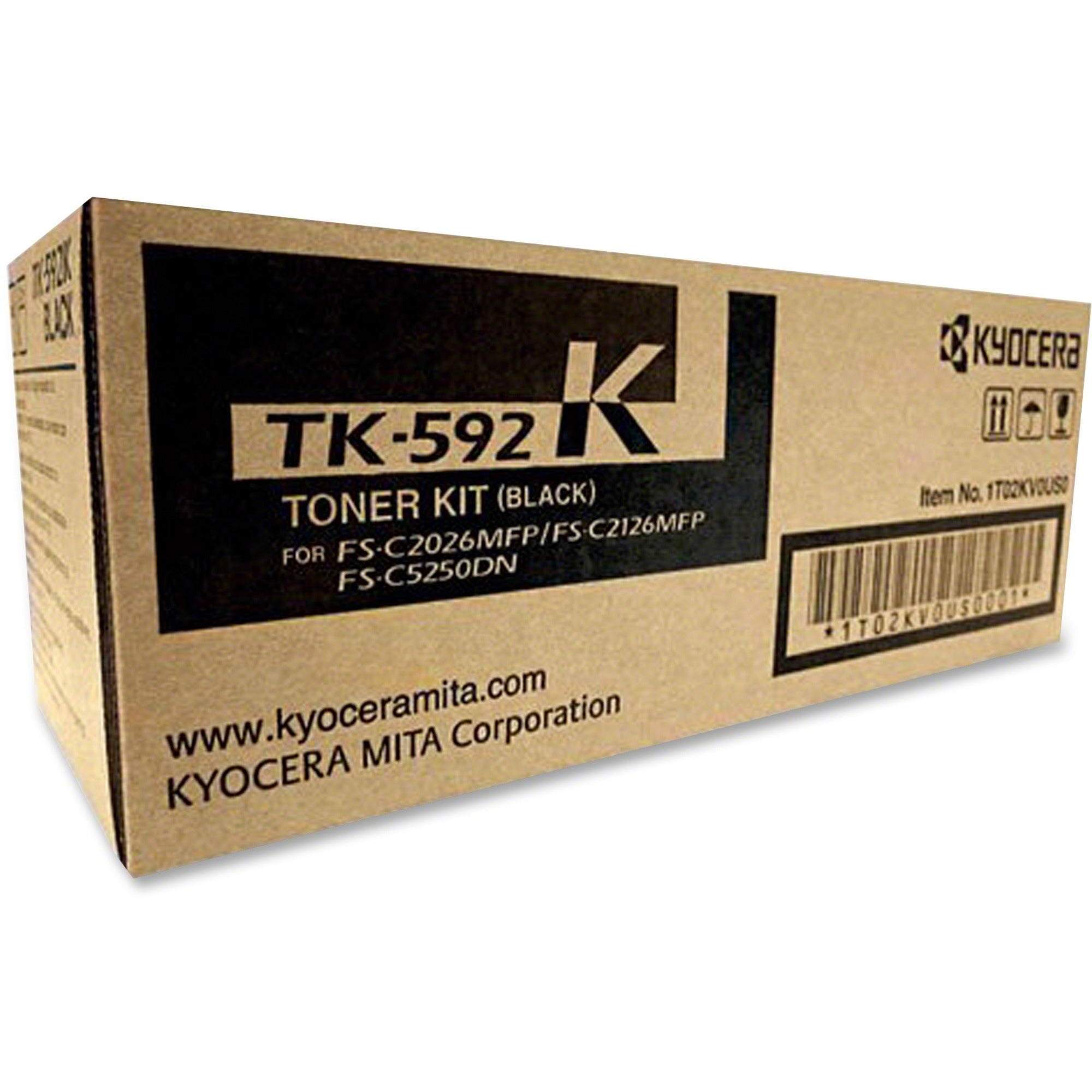 Kyocera TK-592K Original Toner Cartridge - Laser - 7000 Pages - Black - 1 Each - 