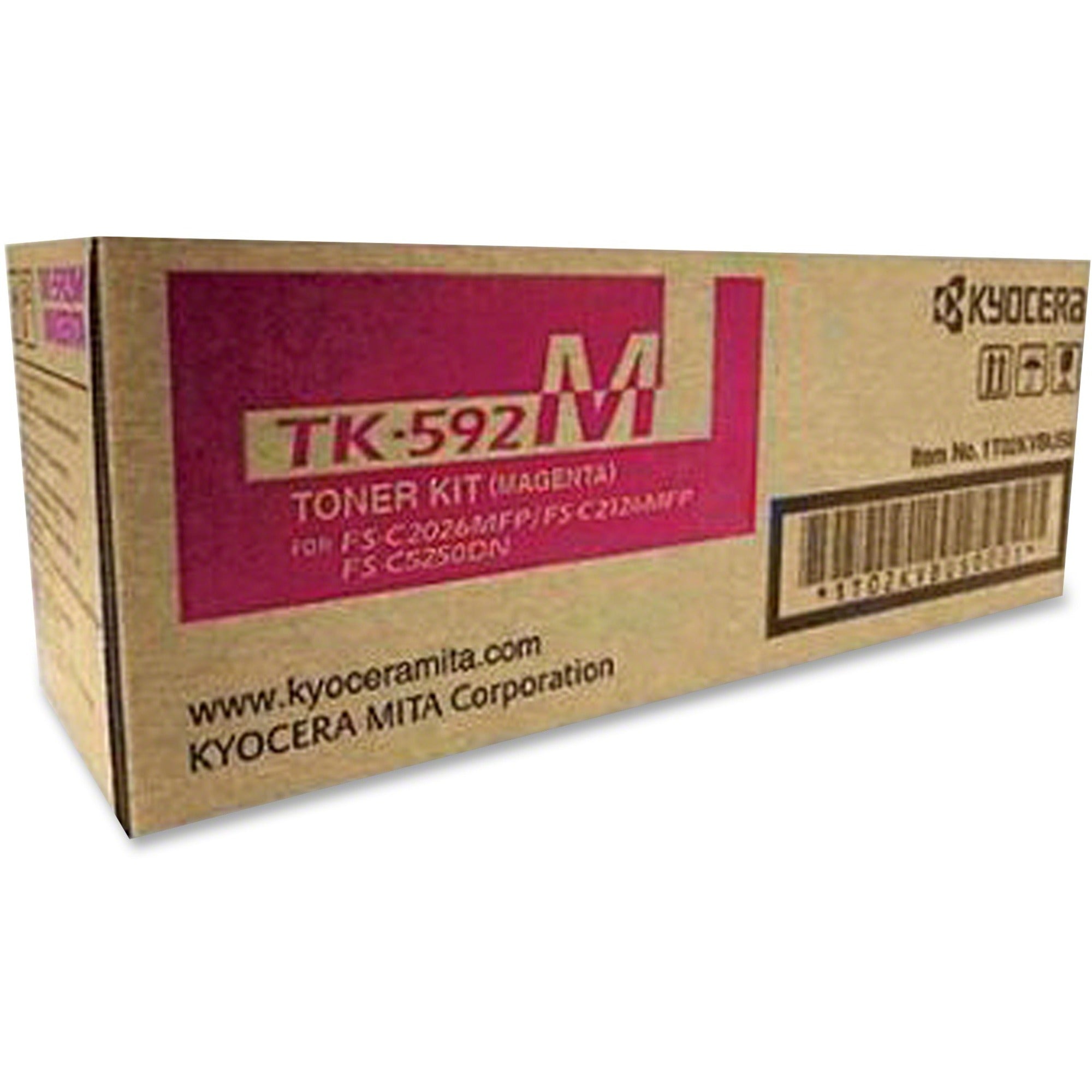 Kyocera TK-592M Original Toner Cartridge - Laser - 5000 Pages - Magenta - 1 Each - 