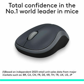 M185 Wireless Mouse, 2.4 GHz Frequency/30 ft Wireless Range, Left/Right Hand Use, Black