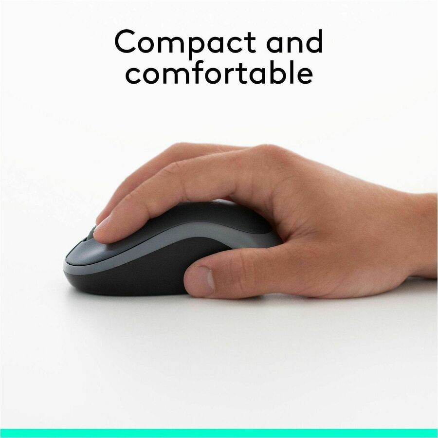M185 Wireless Mouse, 2.4 GHz Frequency/30 ft Wireless Range, Left/Right Hand Use, Black