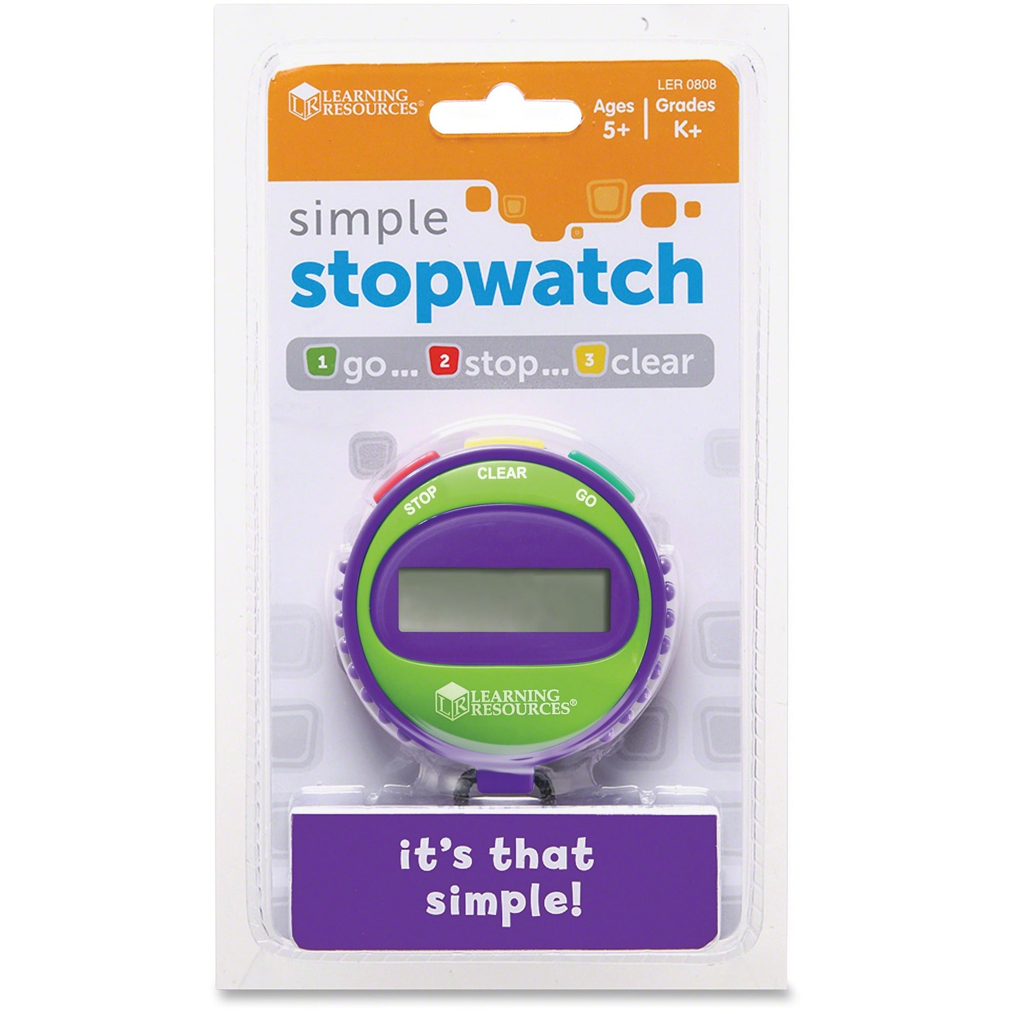 learning-resources-simple-stopwatch-1-each_lrnler0808 - 1